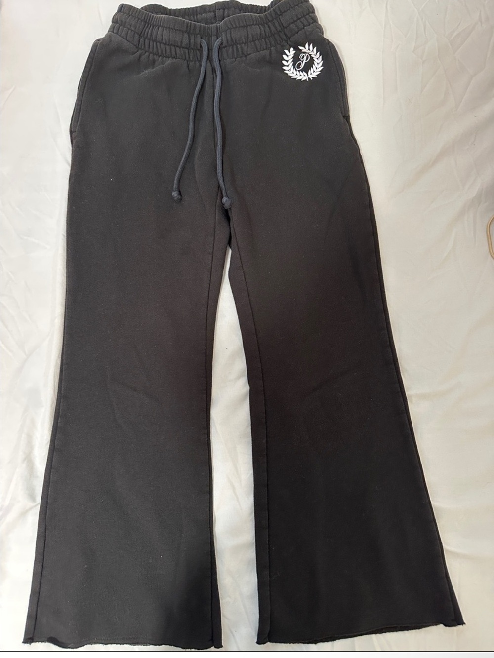 PINK Victoria's Secret Black Wide Leg Sweatpants XS